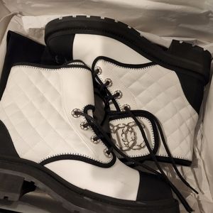 Chanel combat boots